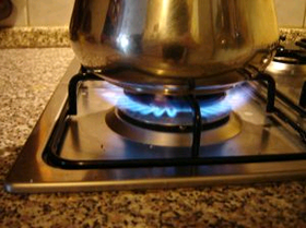 image of stovetop burner flame