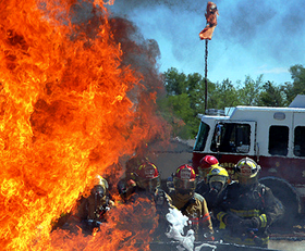 image of a blazing fire